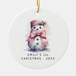 Baby Snowman   Erste Weihnachten des Kindes Keramik Ornament