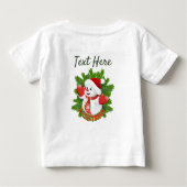 Baby Snowman mit Crystal Snowflakes Ornament Baby T-shirt (Rückseite)