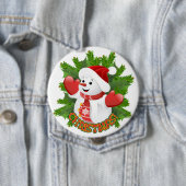 Baby Snowman mit Crystal Snowflakes Ornament Button (Beispiel)