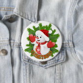 Baby Snowman mit Crystal Snowflakes Ornament Button (Beispiel)