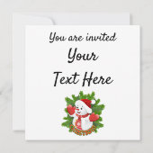 Baby Snowman mit Crystal Snowflakes Ornament Einladung (Rückseite)