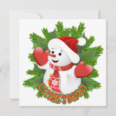 Baby Snowman mit Crystal Snowflakes Ornament Einladung (Vorderseite)