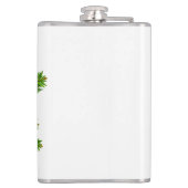 Baby Snowman mit Crystal Snowflakes Ornament Flachmann (Rückseite)