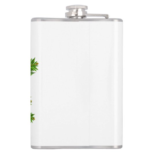 Baby Snowman mit Crystal Snowflakes Ornament Flachmann (Rückseite)