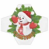 Baby Snowman mit Crystal Snowflakes Ornament Fußball (Flach)