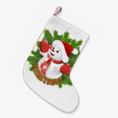 Baby Snowman mit Crystal Snowflakes Ornament Kleiner Weihnachtsstrumpf (Vorderansicht (hängend))