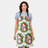 Baby Snowman mit Crystal Snowflakes Ornament Schürze (Getragen)