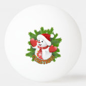 Baby Snowman mit Crystal Snowflakes Ornament Tischtennisball (Vorderseite)