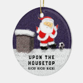 Baby Soccer Christmas Keramik Ornament (Links)