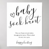 Baby Sock Hunt Baby Showspielzeichen Poster (Vorne)