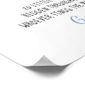 Baby Sock Hunt Blue Car Balloons Baby Showspiel Poster (Ecke)