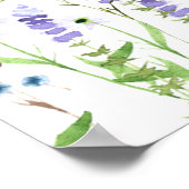 Baby Sock Hunt Lila Wildblume Baby Showspiel Poster (Ecke)