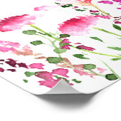 Baby Sock Hunt Pink Wildblume Baby Showspiel Poster (Ecke)