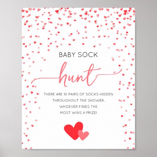 Baby Sock Hunt Sign Baby Shooting Game Poster (Vorne)