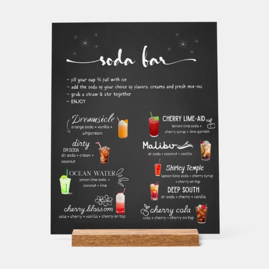 Baby Soda Ready to POP Soda Bar Acrylschild (Vorderseite)