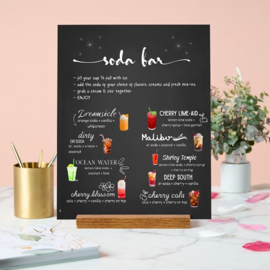 Baby Soda Ready to POP Soda Bar  Acrylschild (Hochzeit)