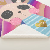 Baby Soft Sherpa Fleece Blanket: King Panda Design Sherpadecke (3/4)