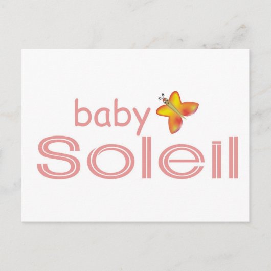 Baby Soleil Postkarte (Vorderseite)