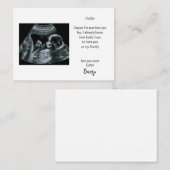 Baby Sonogram Card für Daddy Mitteilungskarte (Vorne/Hinten)