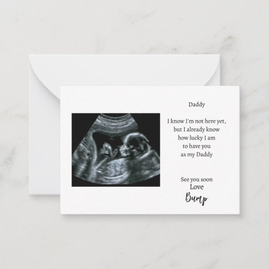 Baby Sonogram Card für Daddy Mitteilungskarte (Vorderseite)