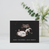 Baby Sonogram Pregnancy Ankündigung Foto Postkarte (Stehend Vorderseite)