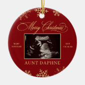 Baby Sonogram Surprise Family Ultrasound Christmas Keramik Ornament (Vorne)