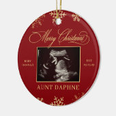 Baby Sonogram Surprise Family Ultrasound Christmas Keramik Ornament (Links)