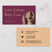 Baby-Sorgfalt Visitenkarte (Vorne/Hinten)