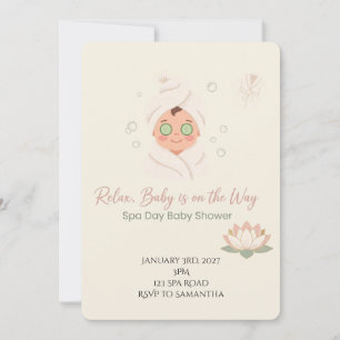 Baby-Spa-Tag Babyparty-Einladung Einladung