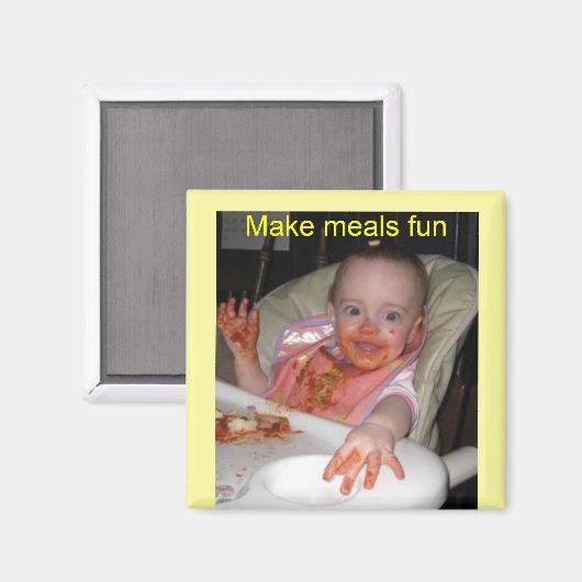 Baby Spaghetti Fun Magnet (Vorderseite/Rückseite)
