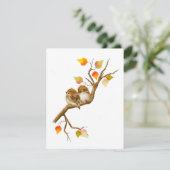 Baby Sparrow Birds Blank Notecards Dankeskarte (Stehend Vorderseite)
