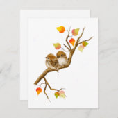 Baby Sparrow Birds Blank Notecards Dankeskarte (Vorne/Hinten)