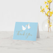 Baby Special Delivery Stork Danke Blue Karte (Gelbe Blume)