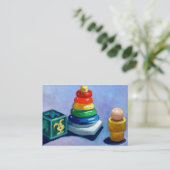 BABY SPIELT VISITENKARTE (Stehend Vorderseite)