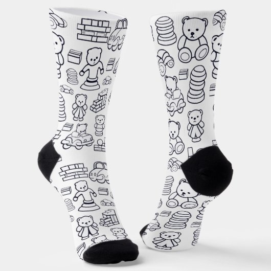 Baby-Spielzeug-Muster Socken (Gewinkelt)