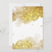 Baby Sprinkbaby Dusche Goldene Einladung (Rückseite)