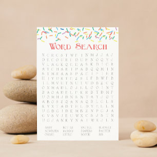 Baby Sprinkle 2-in-1 Game - Word Search & Animals Einladung