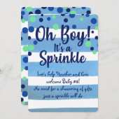 Baby Sprinkle - Baby Boy einladen Einladung (Vorne/Hinten)