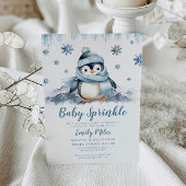 Baby Sprinkle, Baby Dusche Pinguin Einladung