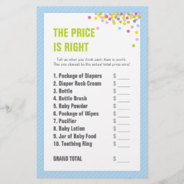 Baby Sprinkle / Baby Dusche Preis ist richtig - bl