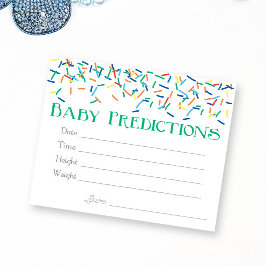 Baby Sprinkle Baby Predictions Game Begleitkarte