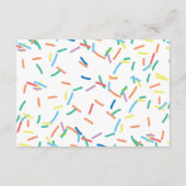 Baby Sprinkle Baby Predictions Game Begleitkarte (Rückseite)