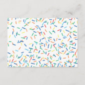 Baby Sprinkle Baby Predictions Game Begleitkarte (Rückseite)