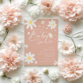 Baby Sprinkle, Babydusche Einladung pink Daisy