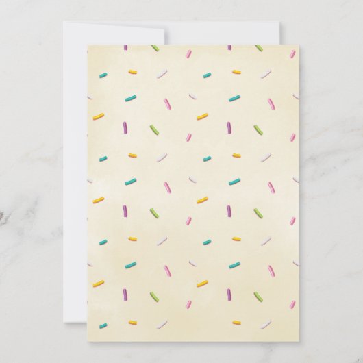 Baby Sprinkle Babydusche Geschlecht neutrales Part Einladung (Rückseite)