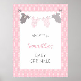 Baby Sprinkle Begrüßungszeichen - Mädchentuchlinie Poster
