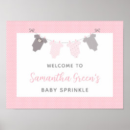 Baby Sprinkle Begrüßungszeichen - Mädchentuchlinie Poster