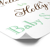 Baby Sprinkle Begrüßungszeichen Poster (Ecke)