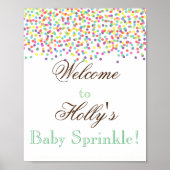 Baby Sprinkle Begrüßungszeichen Poster (Vorne)