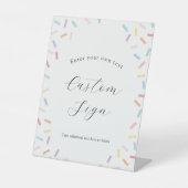 Baby Sprinkle benutzerdefiniertes Textzeichen Sockelschild (Vorderseite)